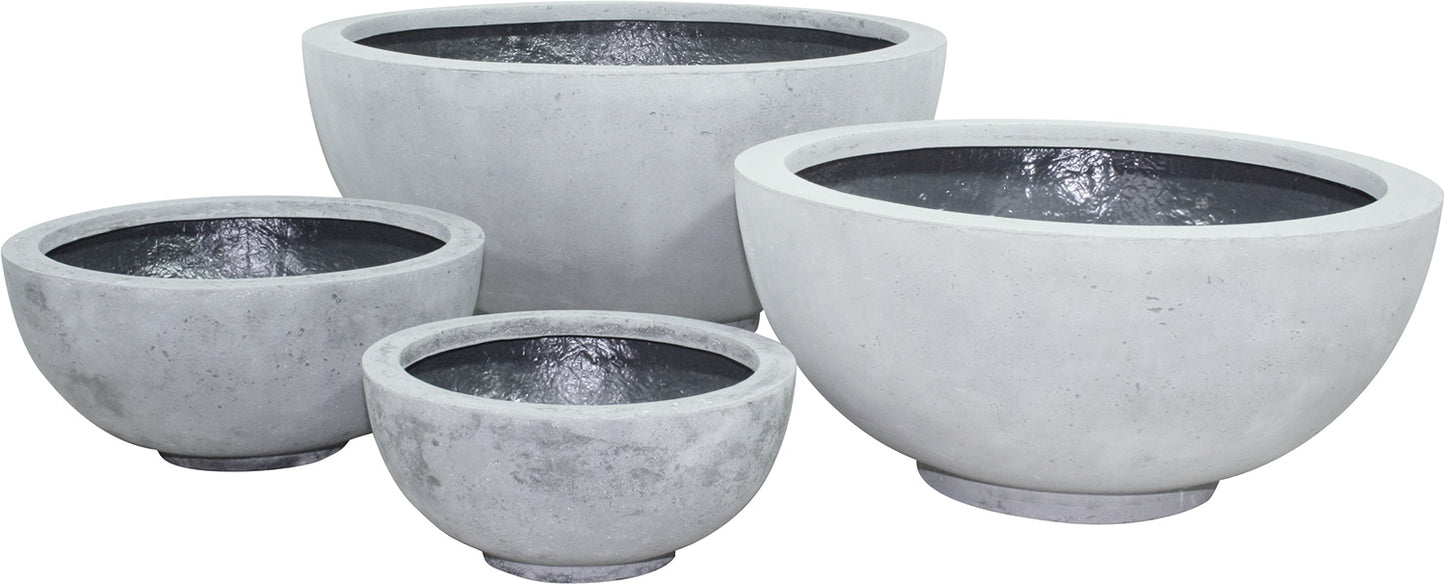 Polystone Ego Plus Pflanzschale, Ø 70 cm, Höhe 32 cm, grau