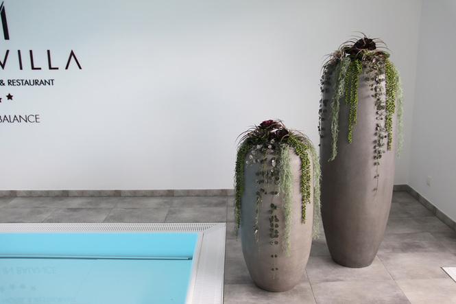Cigar Pflanzvase, Ø 54 cm, Höhe 150 cm, grau