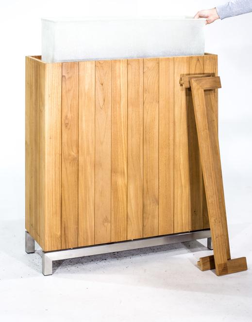 Kayu Fiberglas-Pflanzeinsatz, 88x23/35 cm