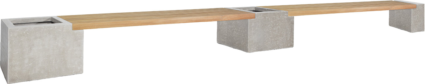 Modulo Pflanzgefäß/Mittelteil, 51x71/43 cm, natur-beton