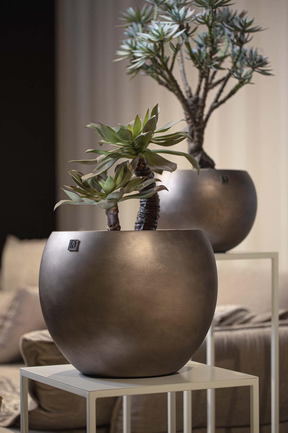 Royal Pflanzkugel, Ø 60 cm, Höhe 43 cm, champagner rosé