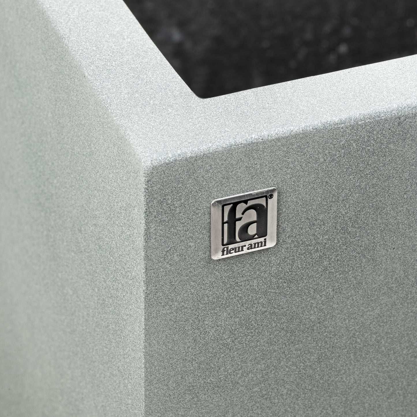 Division Lite Pflanzwürfel mit Rollenaufnahme, 80 x 80 x 84 cm, concrete steingrau