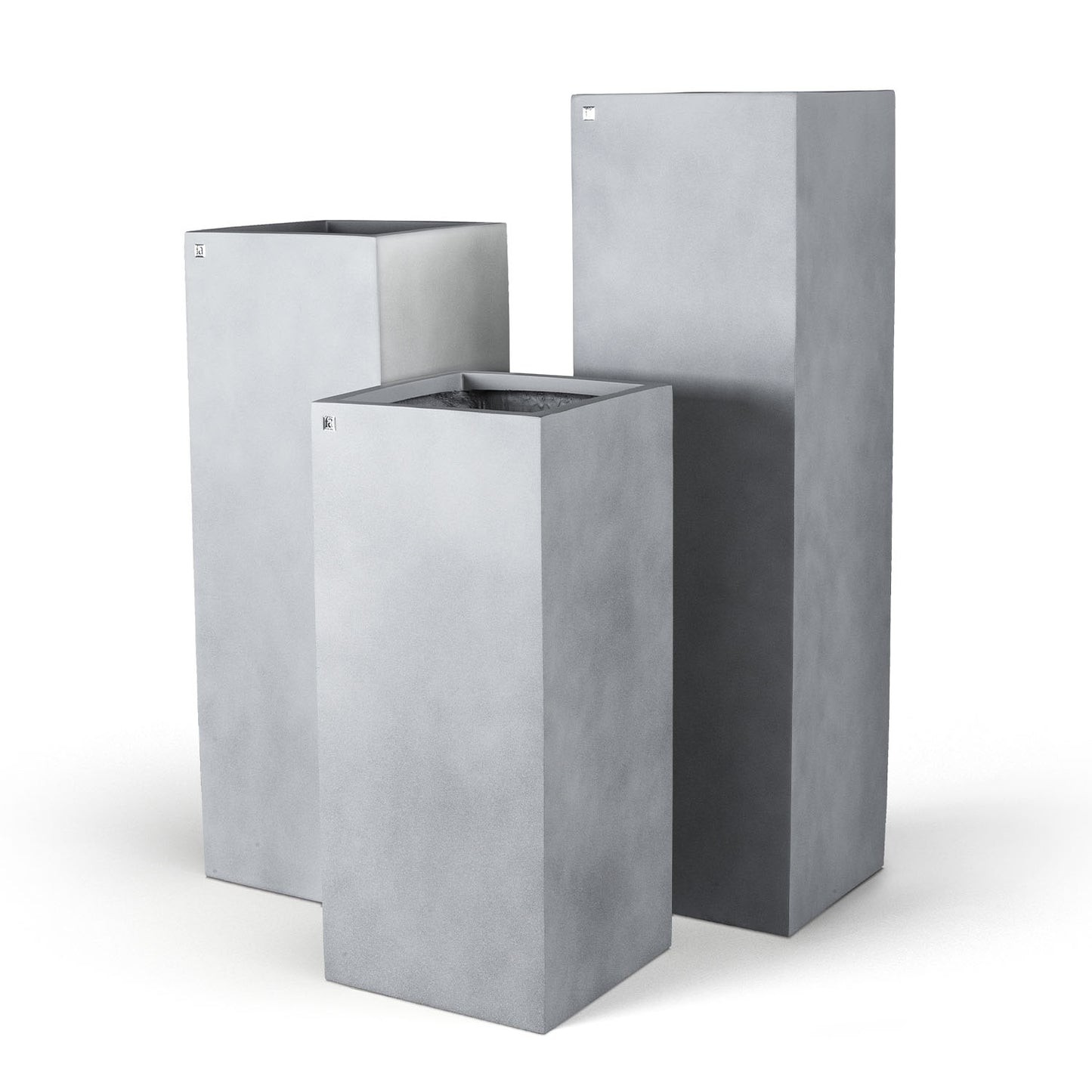 Division Lite Pflanzsäule, 35 x 35 x 120 cm, concrete steingrau