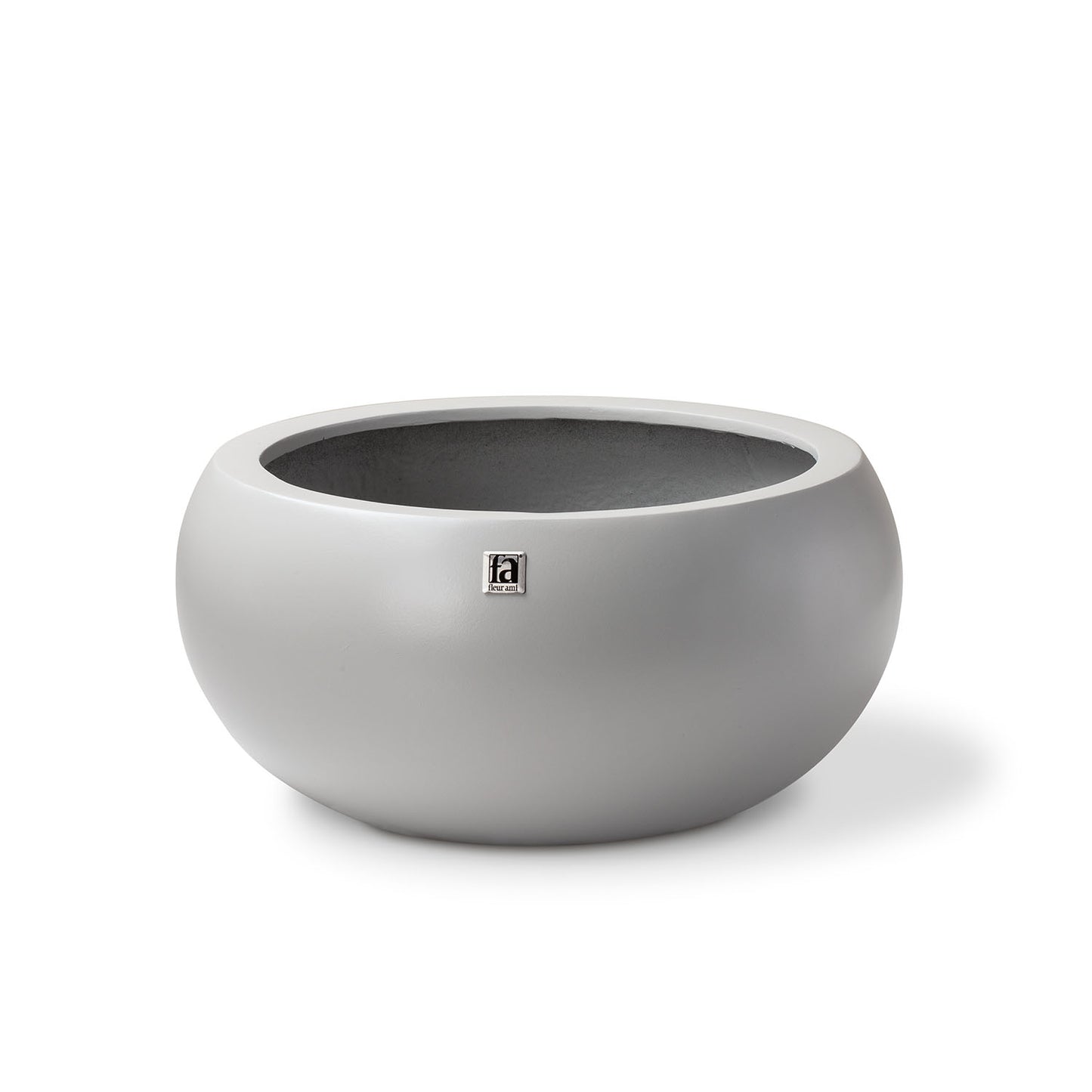 New Tribeca Shape Pflanzschale curved, Ø 40 cm, Höhe 18 cm, steingrau