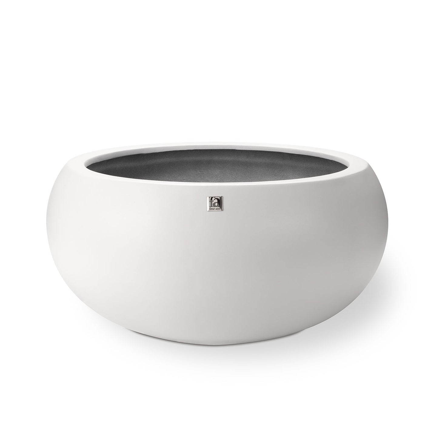 New Tribeca Shape Pflanzschale curved, Ø 55 cm, Höhe 25 cm, weiß
