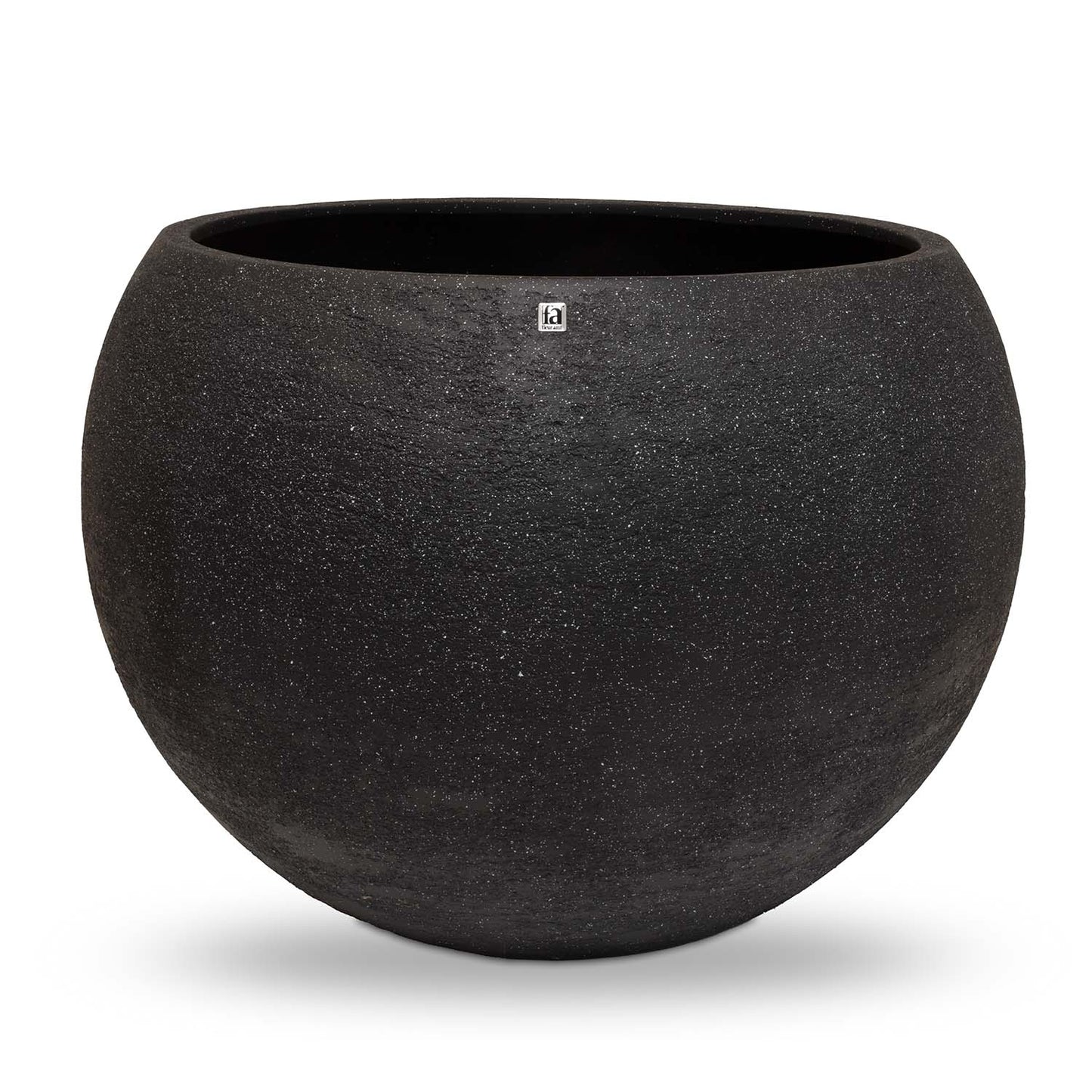 New Tribeca Shape Pflanzgefäß Globe, Ø 80 cm, Höhe 57 cm, natural raw anthrazit
