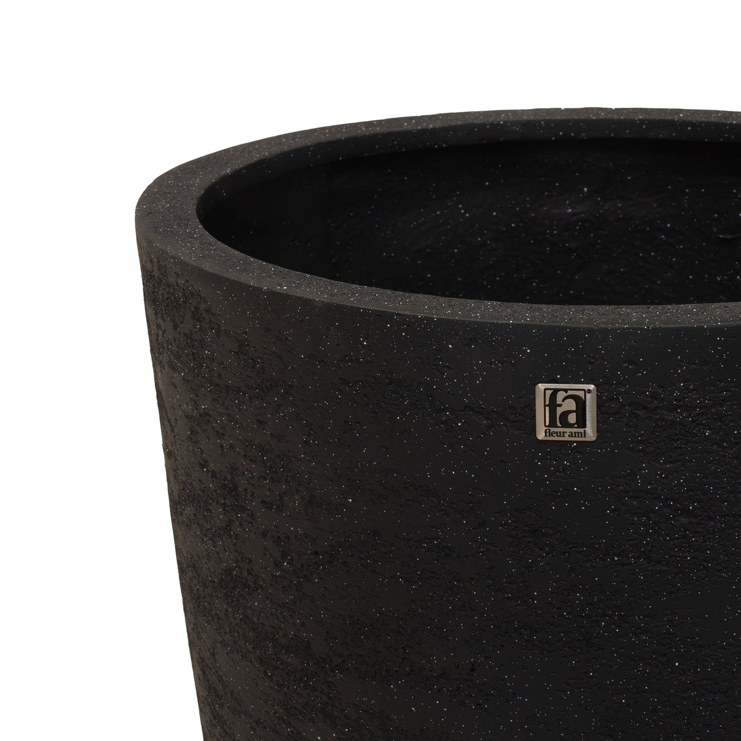 New Tribeca Shape Pflanzvase Conical, Ø 40 cm, Höhe 80 cm, natural raw anthrazit