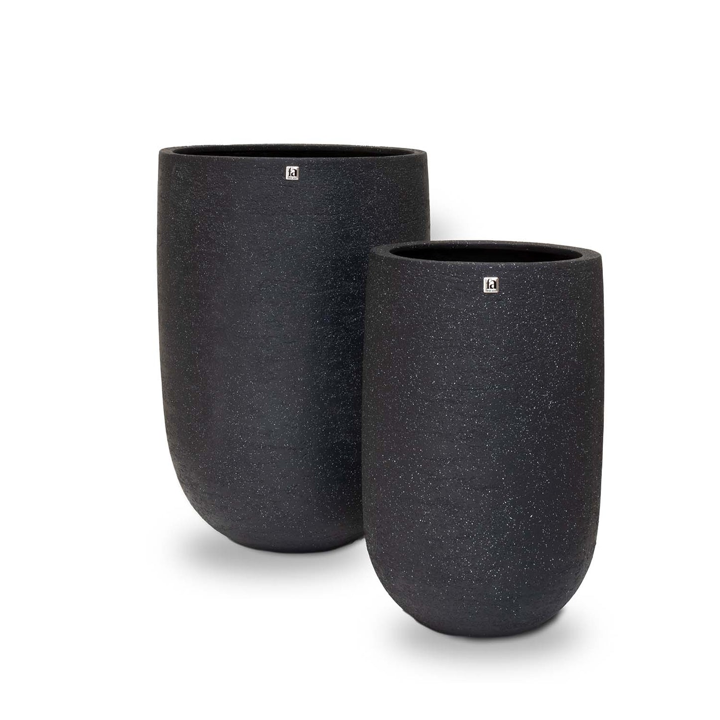 New Tribeca Shape Pflanzvase Pandora, Ø 36, Höhe 55 cm, natural raw anthrazit