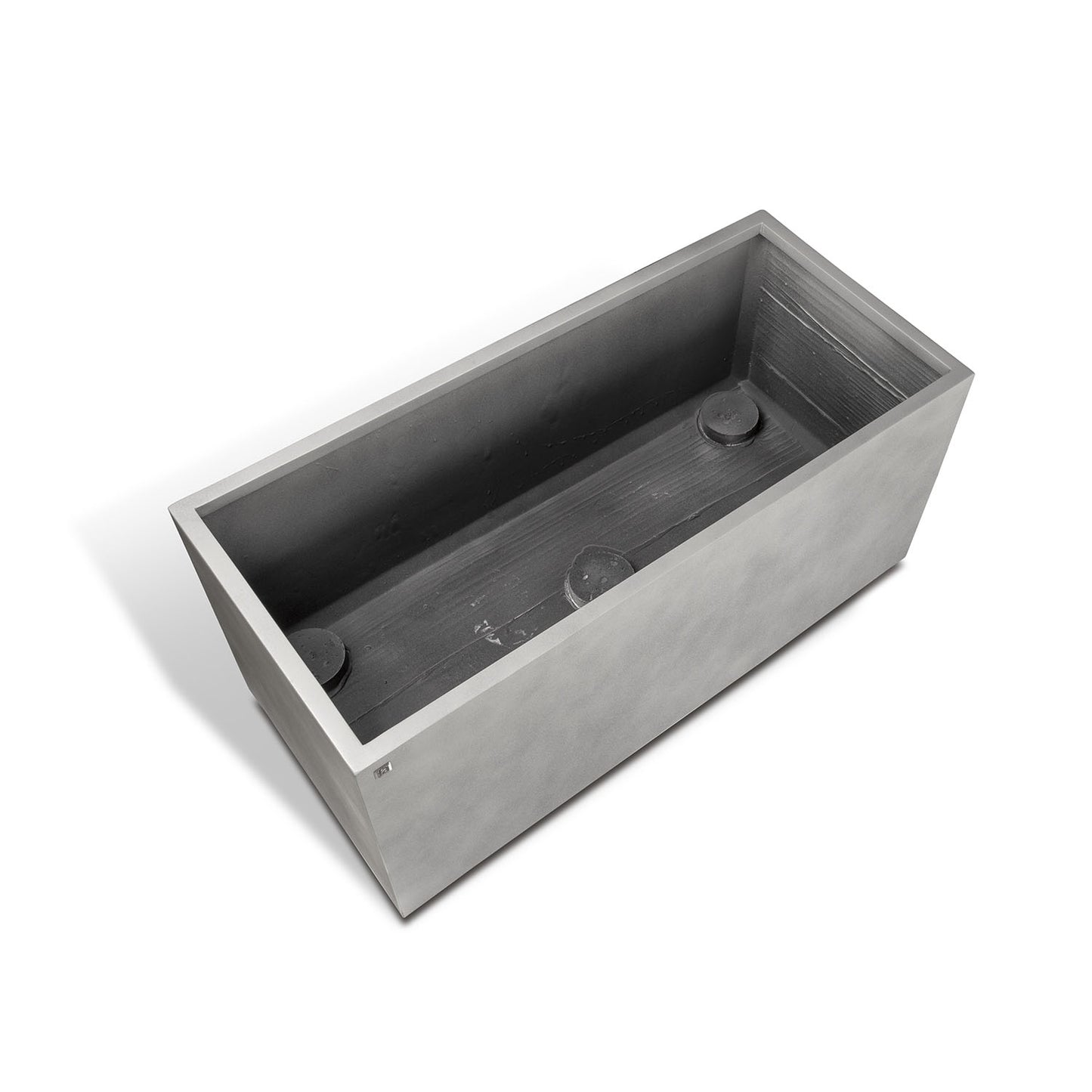 Division Lite Pflanzkasten mit Rollenaufnahme, 80 x 35 x 35 cm, concrete steingrau