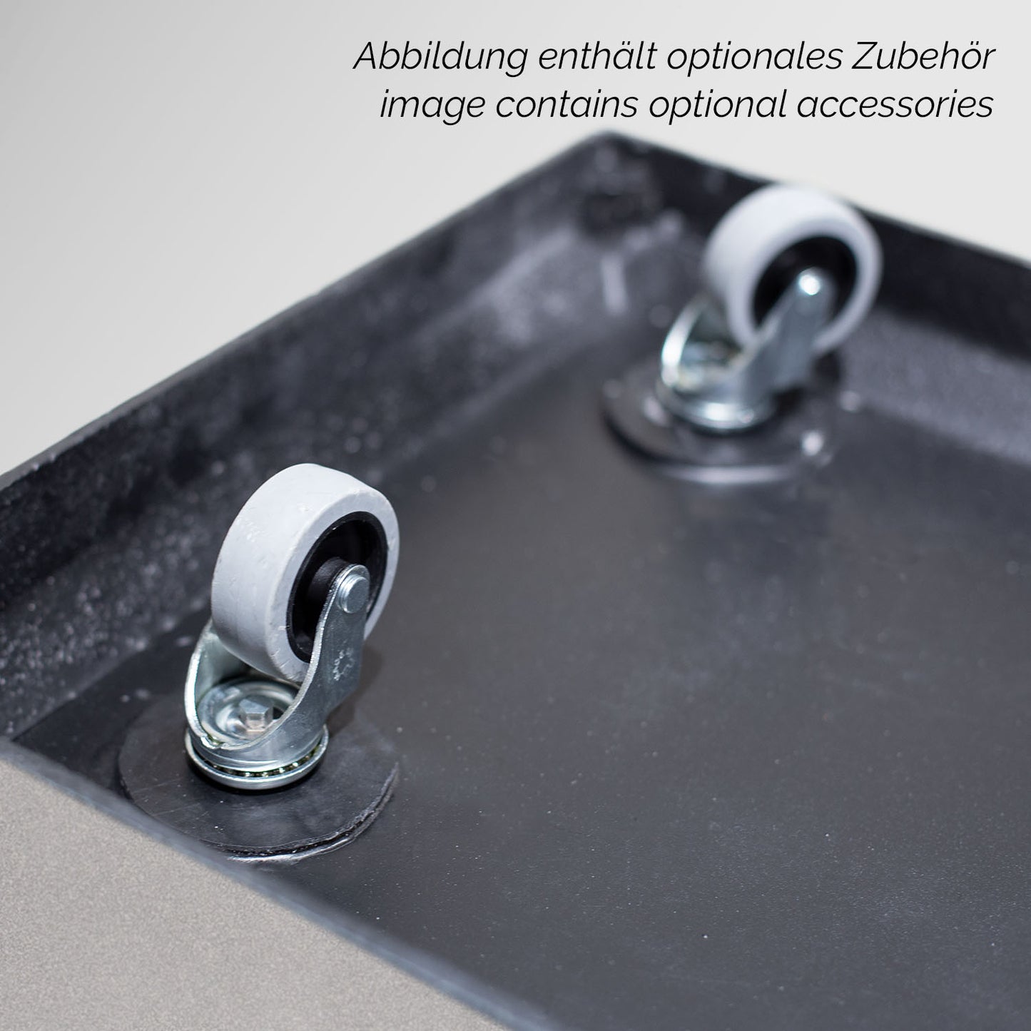 Division Lite Pflanzkasten mit Rollenaufnahme, 80 x 35 x 35 cm, concrete steingrau