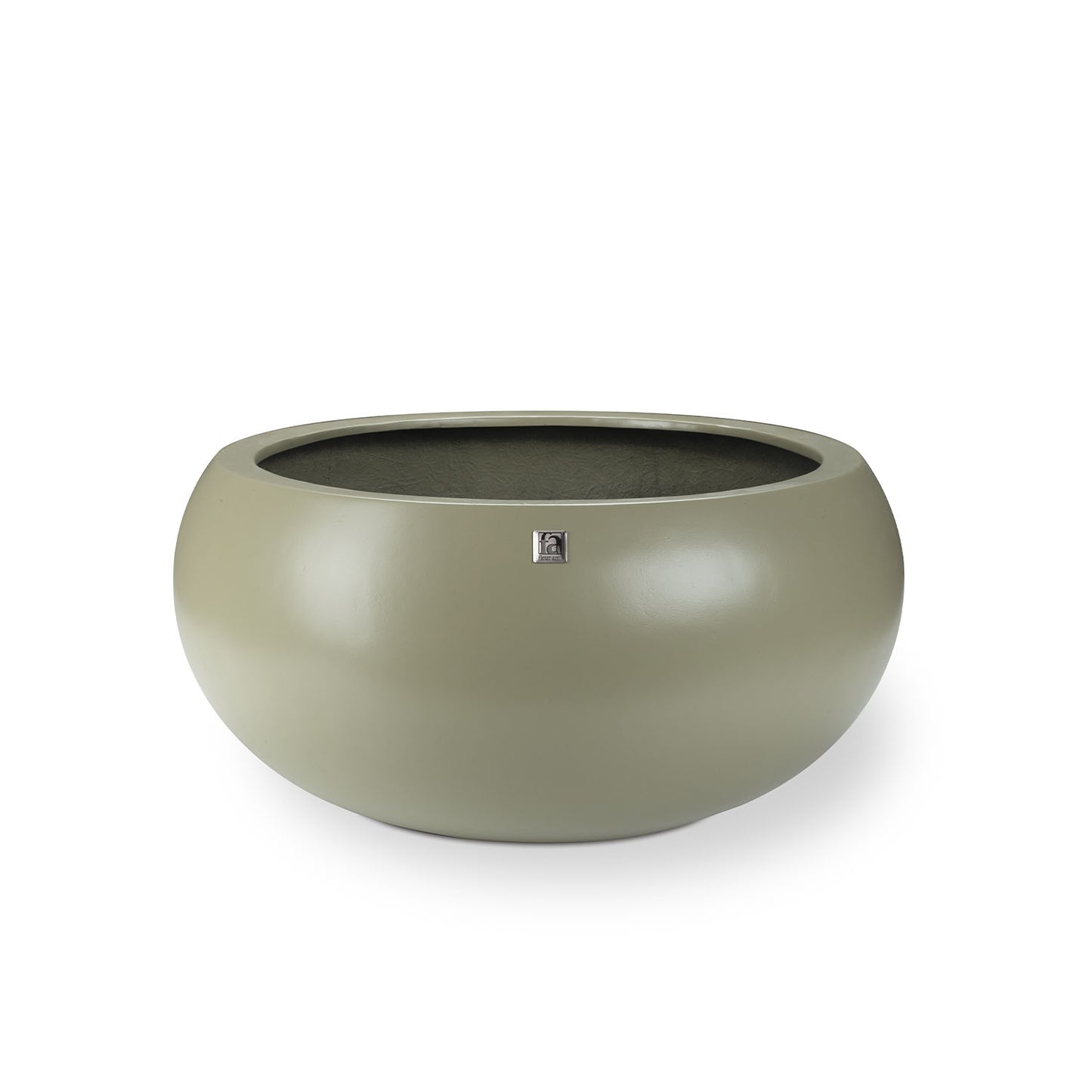 New Tribeca Shape Pflanzschale curved, Ø 40 cm, Höhe 18 cm, olivgrau