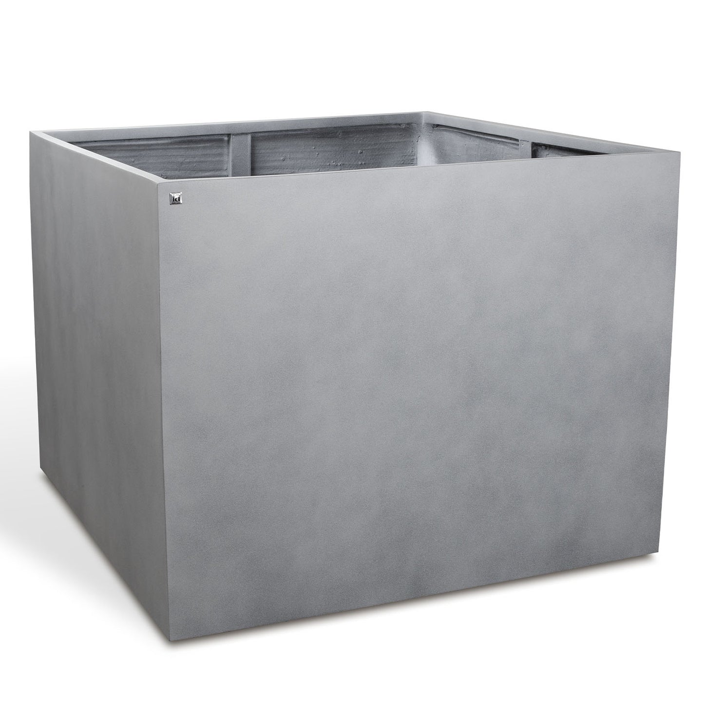 Division Lite Pflanzkasten quadratisch mit Rollenaufnahme, 100 x 100 x 80 cm, concrete steingrau