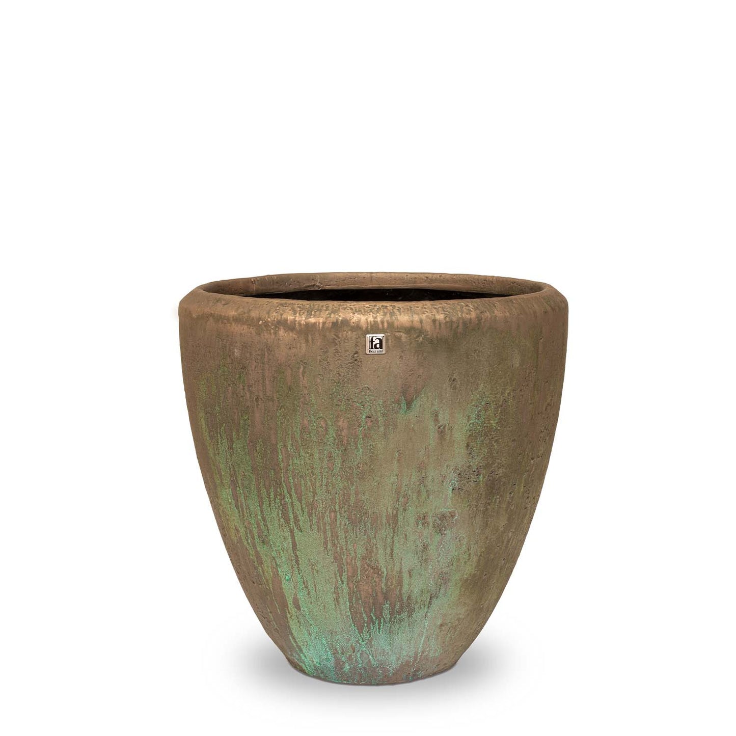 Atlantis Pflanzgefäß, Ø 41 cm, Höhe 41 cm, bronze oxidiert