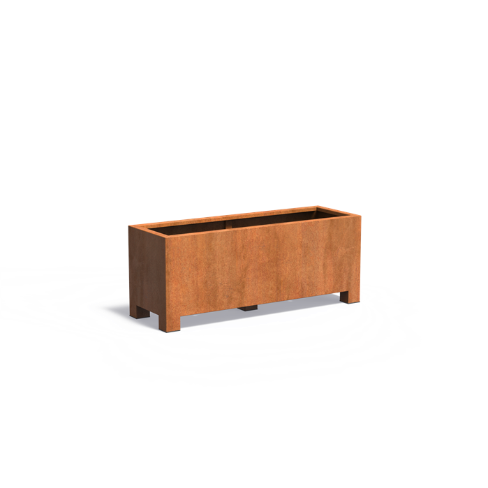 Beispielbild: Blumenkasten Corten Largo mit hohen Standfüßen