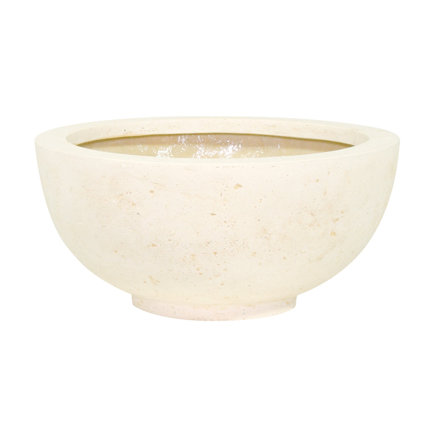 Polystone Ego Plus Pflanzschale, Ø 40 cm, Höhe 18 cm, crème