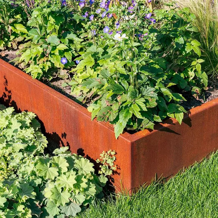 Hochbeet aus Cortenstahl ohne Boden für Ihren Garten.