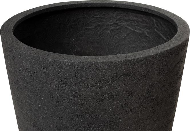 Tribeca Shape Natural raw Pflanzgefäß, Ø 40 cm, Höhe 80 cm, anthrazit