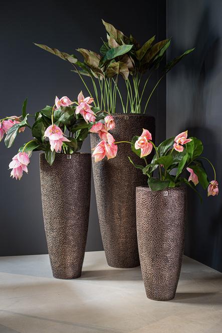 Coral Pflanzvase, Ø 52 cm, Höhe 120 cm, bronze-patina