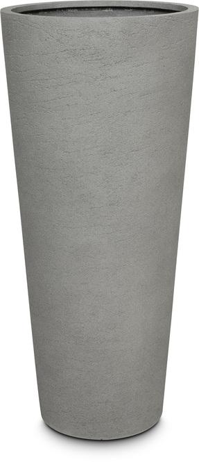 Tribeca Shape Natural raw Pflanzgefäß, Ø 50 cm, Höhe 110 cm, grau