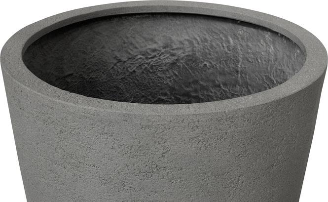 Tribeca Shape Natural raw Pflanzgefäß, Ø 46 cm, Höhe 95 cm, grau