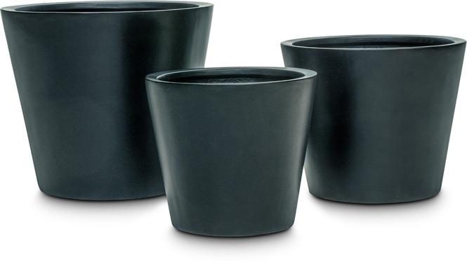 Conical Pflanzgefäß, Ø 40 cm, Höhe 35 cm, anthrazit