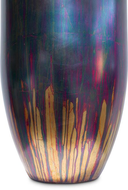 Cigar Pflanzvase, Ø 42 cm, Höhe 100 cm, blue flame