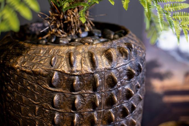 Croc Pflanzvase, Ø 50 cm, Höhe100 cm, bronze