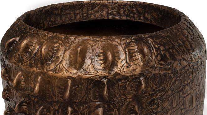 Croc Pflanzvase, Ø 50 cm, Höhe100 cm, bronze