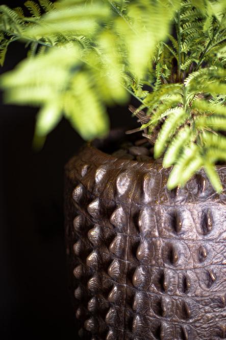 Croc Pflanzvase, Ø 50 cm, Höhe100 cm, bronze