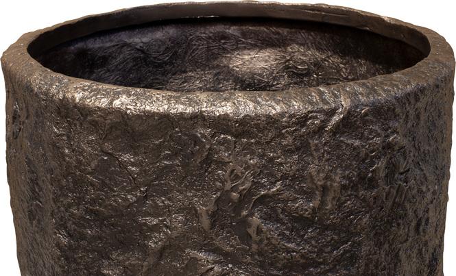 Rocky Pflanzgefäß, Ø 35 cm, Höhe 79 cm, bronze