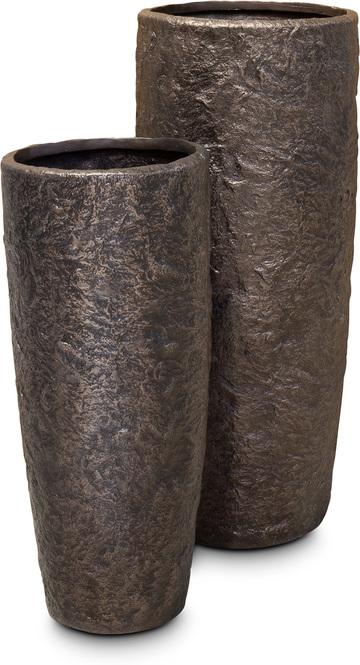 Rocky Pflanzgefäß, Ø 35 cm, Höhe 79 cm, bronze