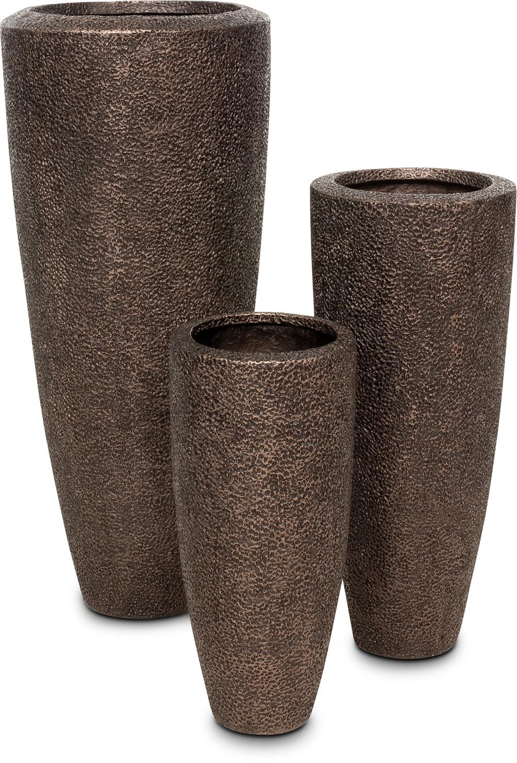 Coral Pflanzvase, Ø 52 cm, Höhe 120 cm, bronze-patina