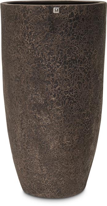 Lava XL Pflanzvase, Ø 56 cm, Höhe 103 cm, bronze mit patina