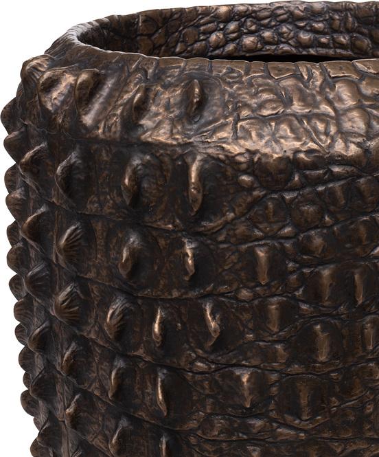 Croc Pflanzgefäß, Ø 47 cm, Höhe 56 cm, bronze