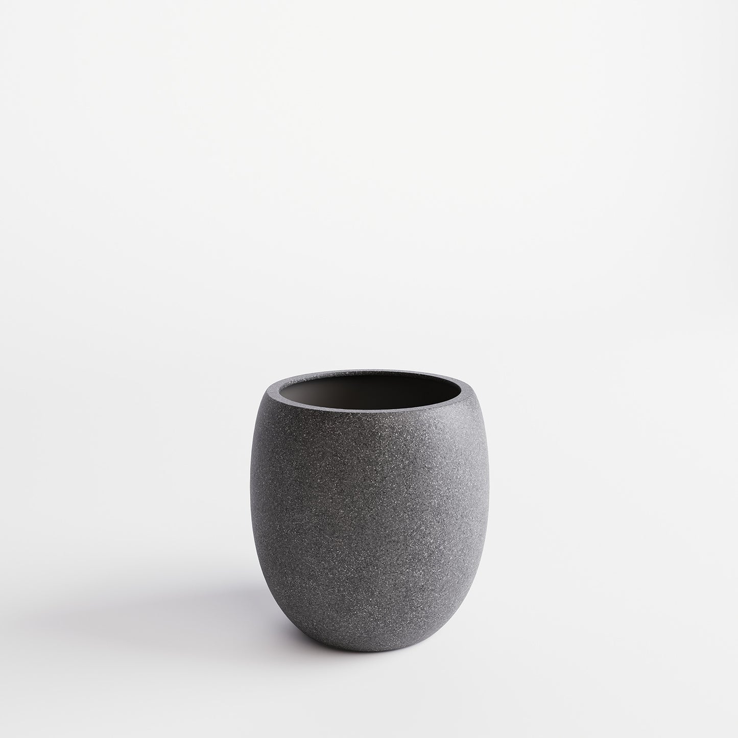 Cliff Pflanzgefäß, Ø 37 cm, Höhe 43,5 cm, granit anthrazit