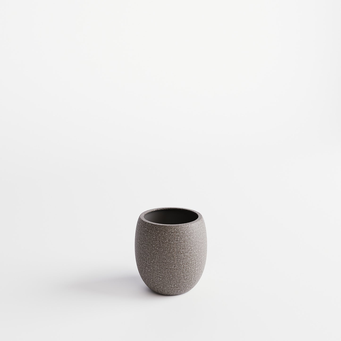 Cliff Pflanzgefäß, Ø 27 cm, Höhe 30 cm, granit braun