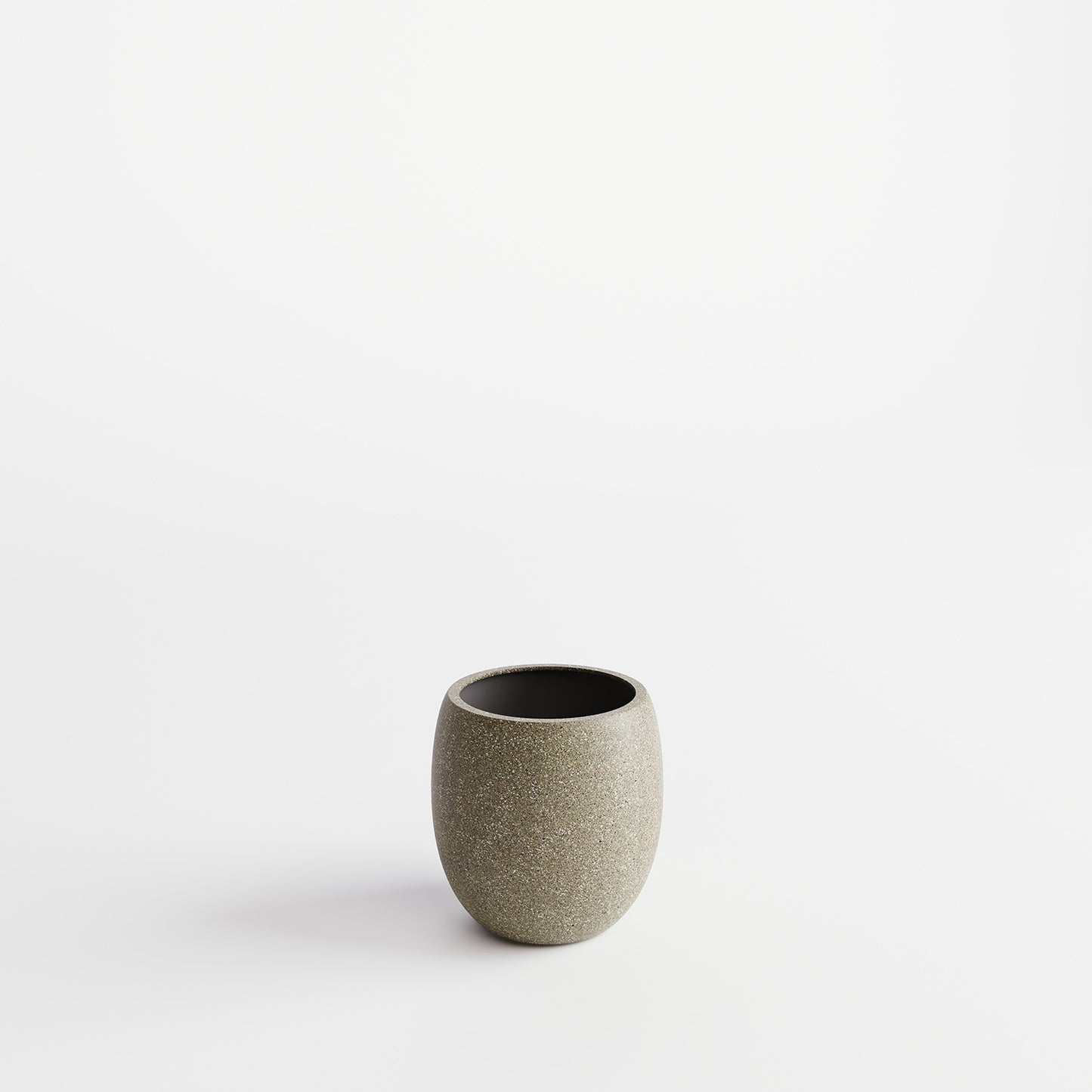 Cliff Pflanzgefäß, Ø 27 cm, Höhe 30 cm, granit olivgrau