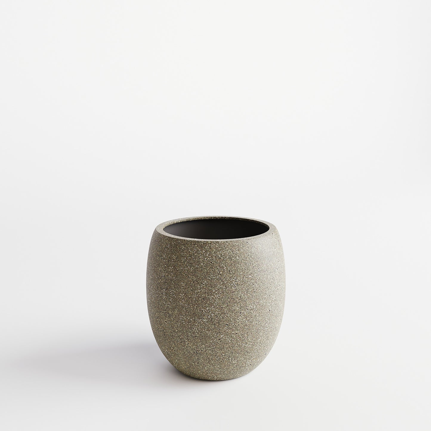 Cliff Pflanzgefäß, Ø 37 cm, Höhe 43,5 cm, granit olivgrau