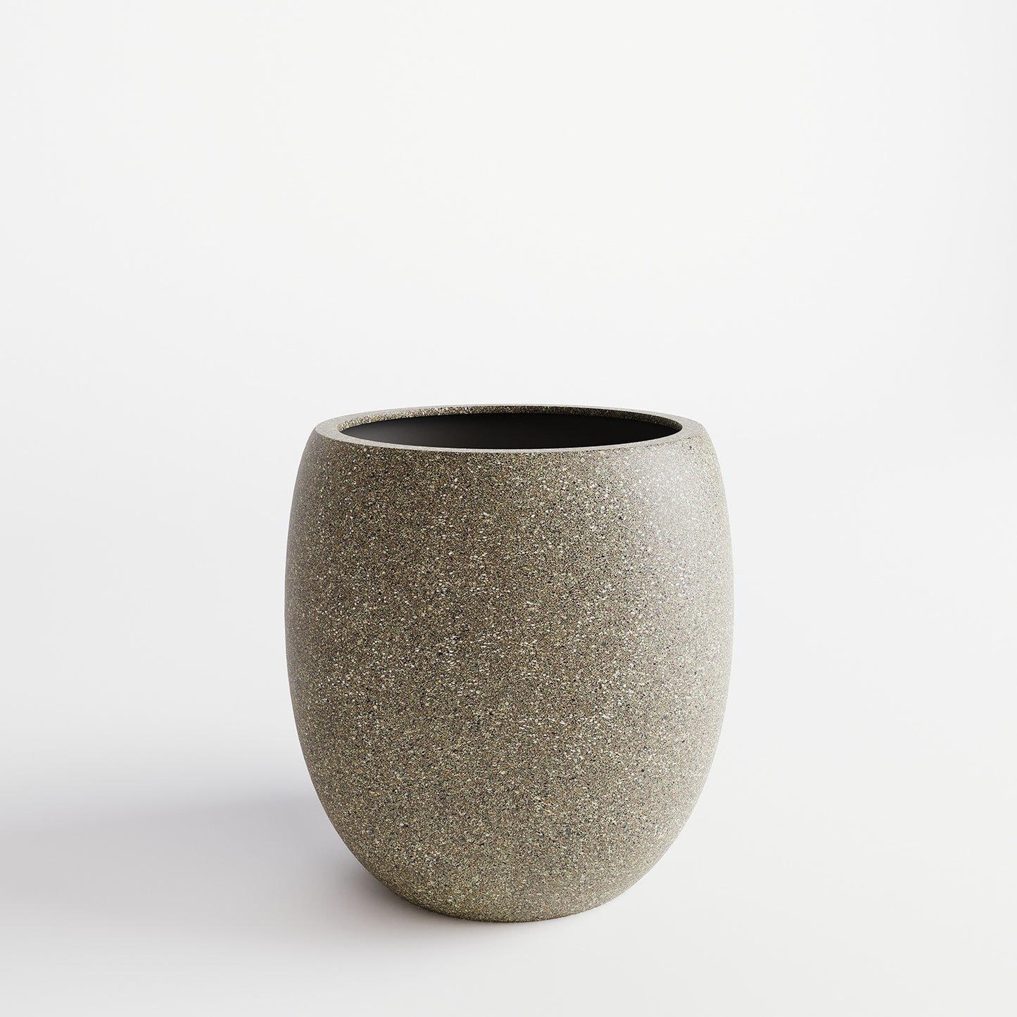 Cliff Pflanzgefäß, Ø 49 cm, Höhe 55 cm, granit olivgrau