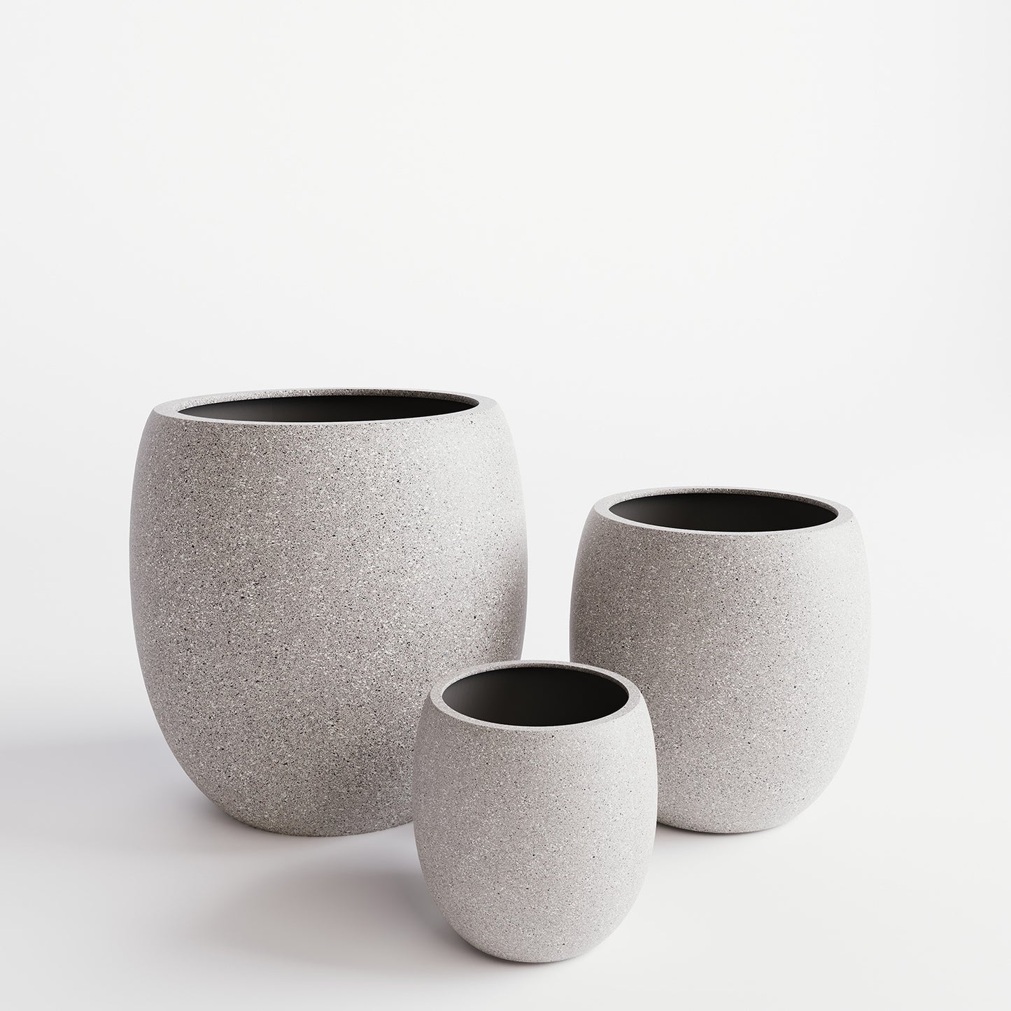 Cliff Pflanzgefäß, Ø 37 cm, Höhe 43,5 cm, granit steingrau