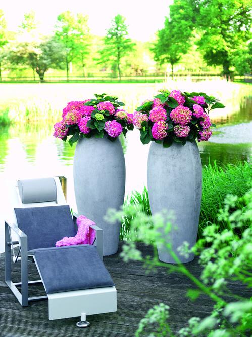 Polystone Essence Pflanzgefäß, Ø 52 cm, Höhe 120 cm, grau