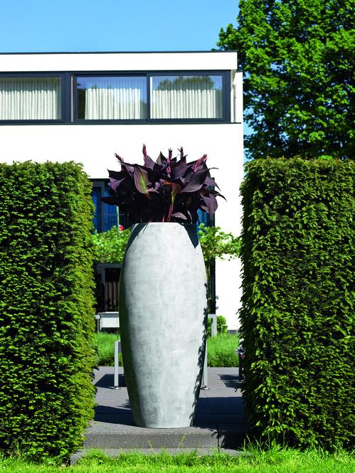 Polystone Essence Pflanzgefäß, Ø 52 cm, Höhe 120 cm, grau