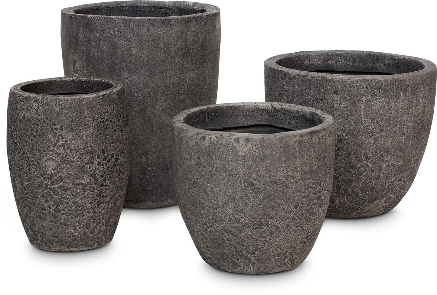 Lava Pflanzgefäß, Ø 46 cm, Höhe 40 cm, grey-wash