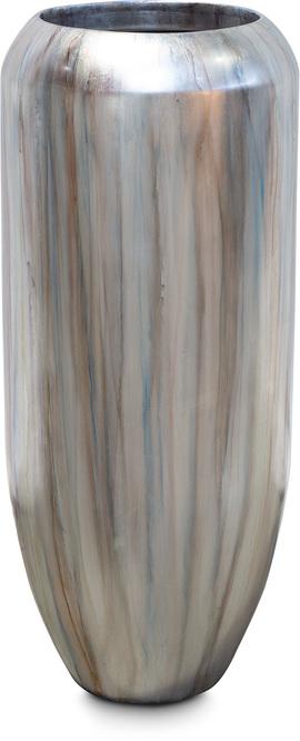 Cigar Pflanzvase, Ø 42 cm, Höhe 100 cm, mystic silver