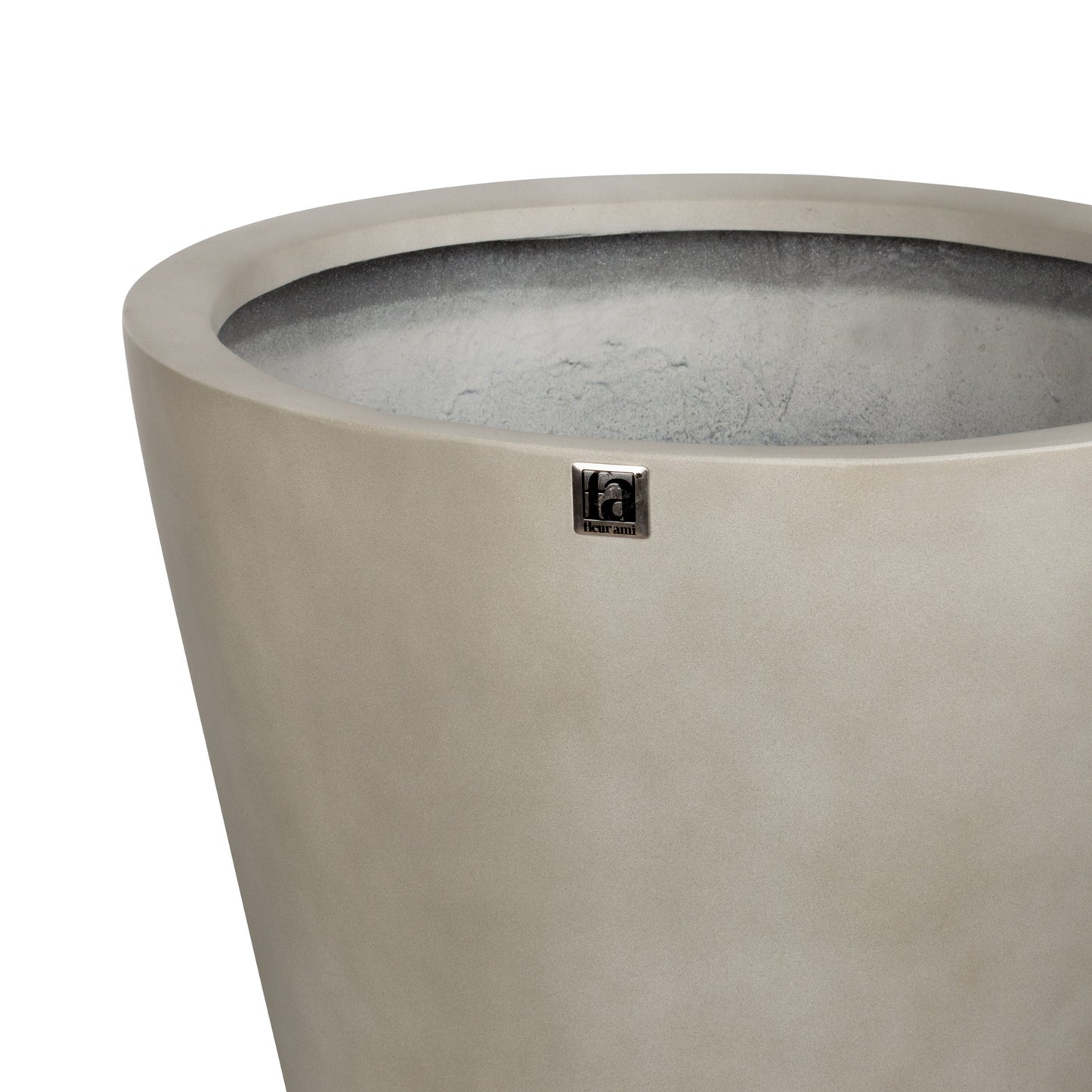 Conical Pflanzgefäß, Ø 40 cm, Höhe 35 cm, concrete olivgrau