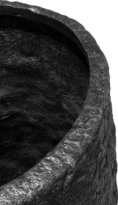Rocky Pflanzgefäß, Ø 43 cm, Höhe 100 cm, black granite
