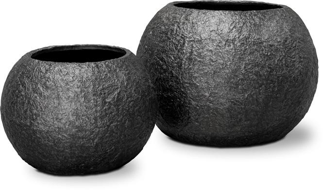 Rocky Pflanzkugel, Ø 60 cm, Höhe 43 cm, black granite