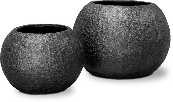 Rocky Pflanzkugel, Ø 80 cm, Höhe 57 cm, black granite
