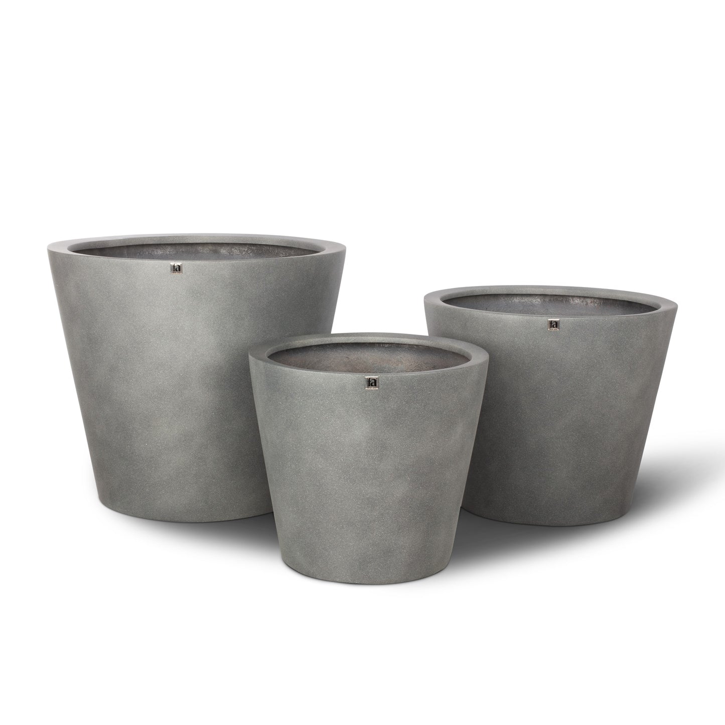 Conical Pflanzgefäß, Ø 40 cm, Höhe 35 cm, concrete steingrau
