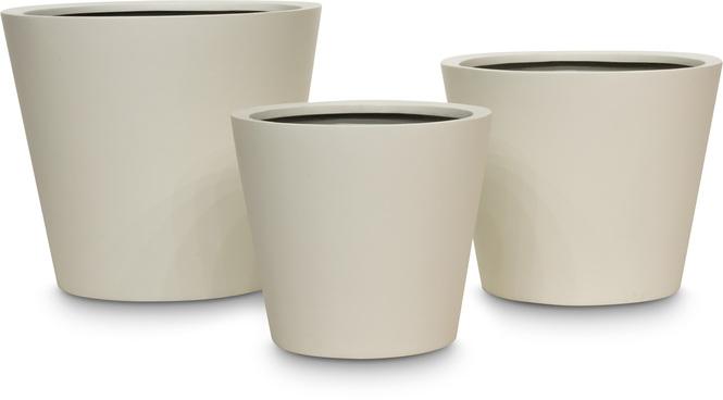 Conical Pflanzgefäß, Ø 40 cm, Höhe 35 cm, weiß (ral9010) - AUSSTELLUNGSSTÜCK